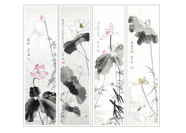 中国画：：《清风》四条屏（外洋南方 魏向宁）(1).jpg