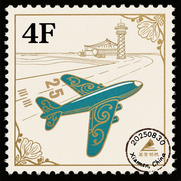 【手绘邮票】（AI作品）《北一跑道》        作者：水电十六局 林泽森.jpg